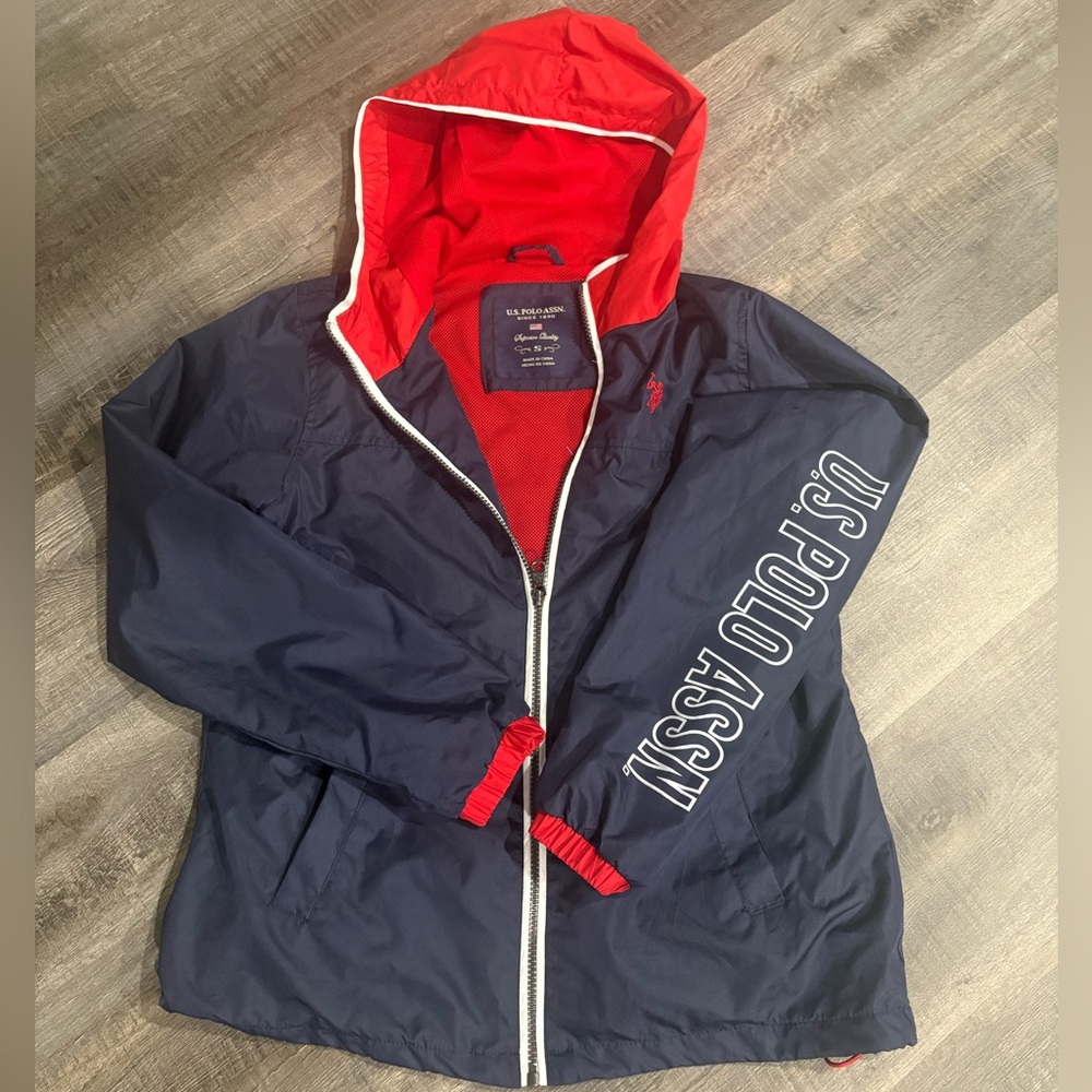 U.S. Polo Assn. Hooded Track Windbreaker